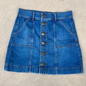 Loft denim mini skirt
